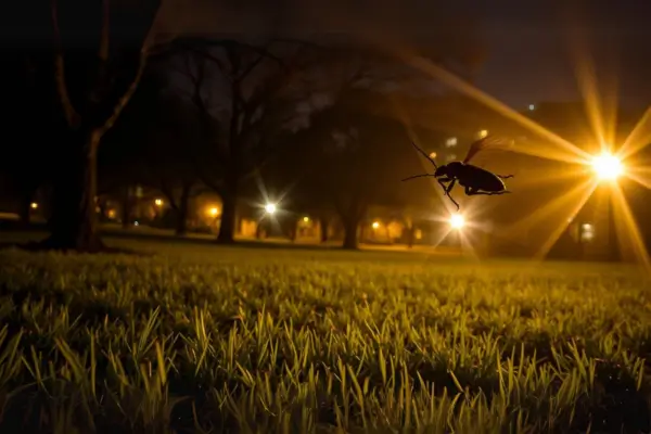 Como o Uso de Luzes Estroboscópicas Ajuda na Captura de Insetos em Voo Rasteiro Durante Expedições Noturnas em Parques de Bairro